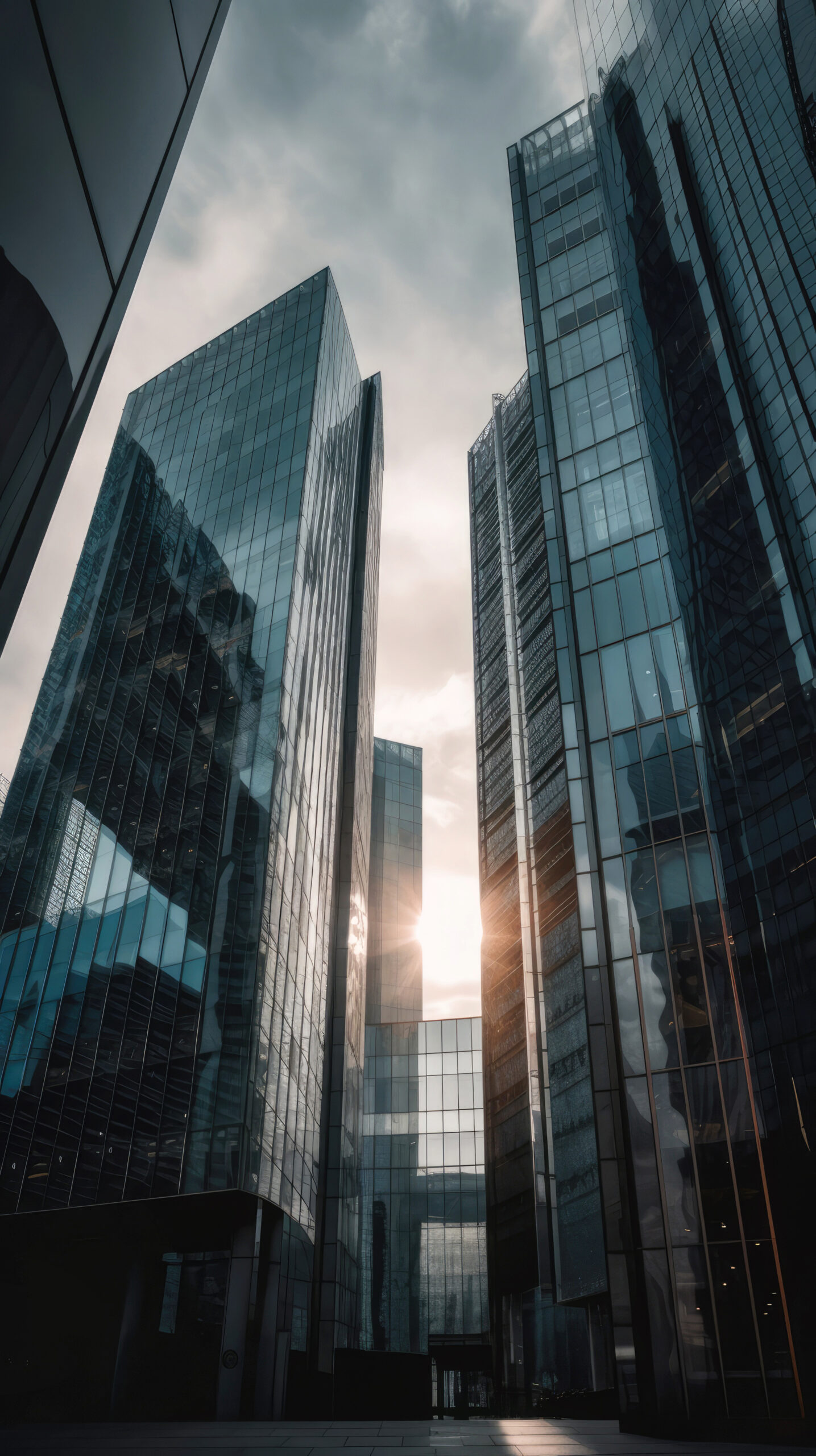 Modern office skyscrapers - Generative AI